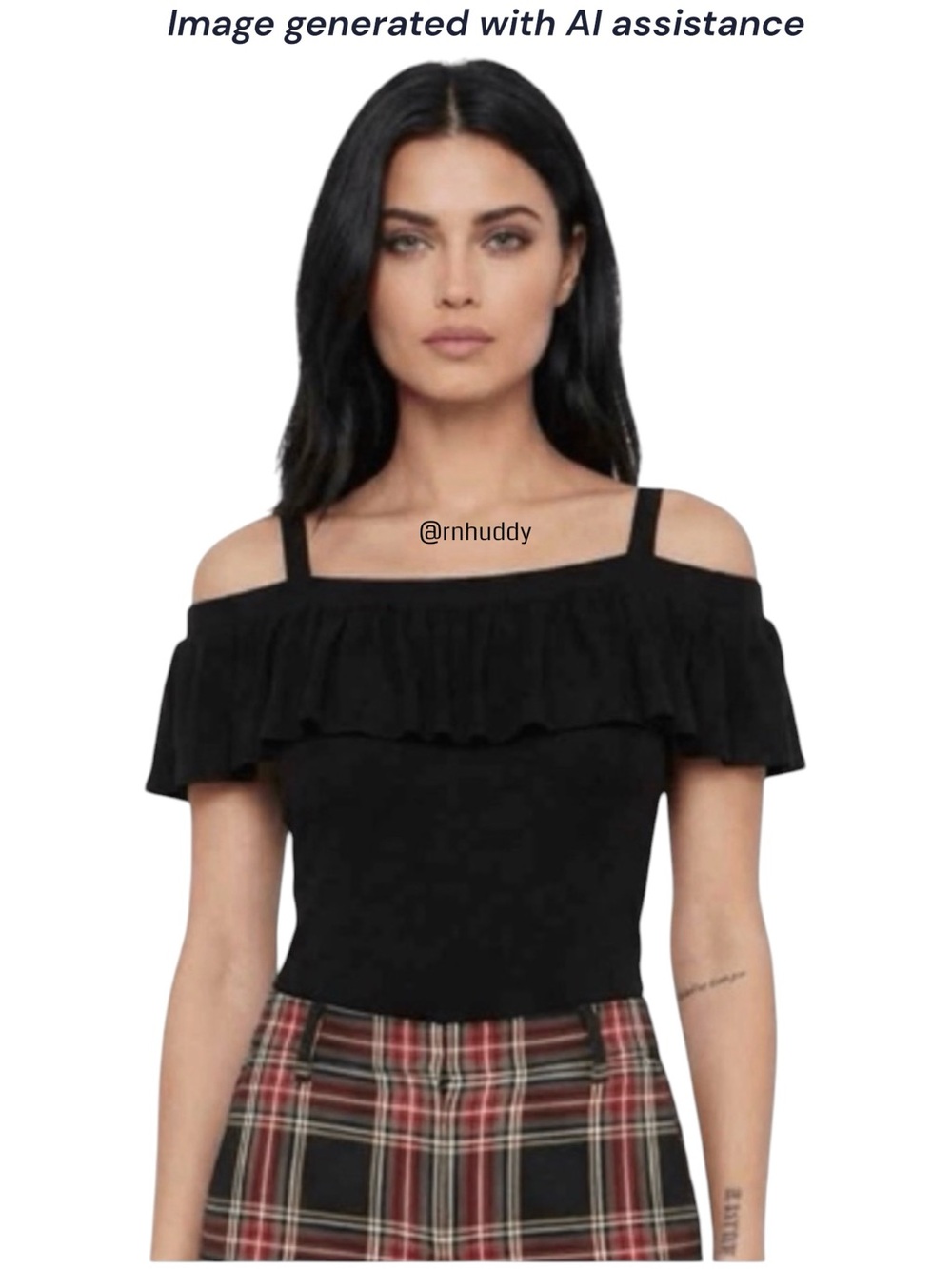 NWT Express S black ruffle cold shoulder knit top